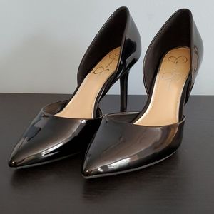 Jessica Simpson faux patent pumps